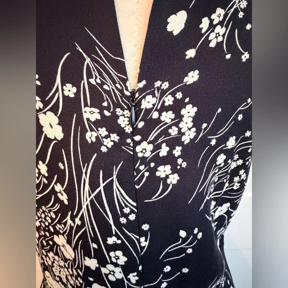 Reformation Mandarin Collar Black Dress -- Super Flattering! - Picture 6 of 14